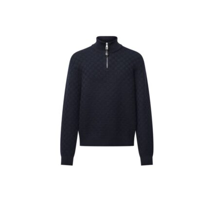 Cashmere-Wool Blend Half-Zip Pullover