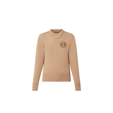 Chain Detail Patch Sweater