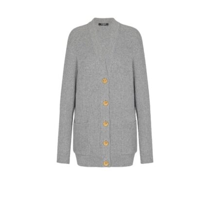 Buttoned cashmere cardigan