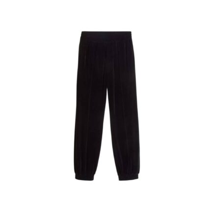 Chenille Jogging Pants With Chez Valentino Patch