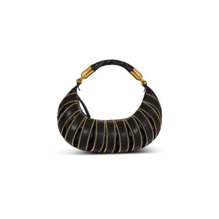 Medium Ebene Zips bag in calfskin leather