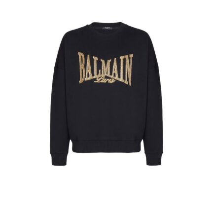 Embroidered Balmain College sweatshirt