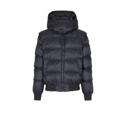 Cropped monogram jacquard padded jacket