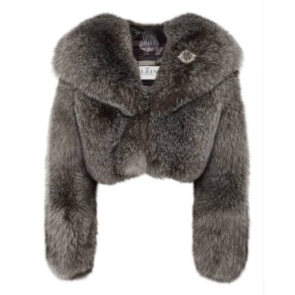 Fox Fur Hooded Short Jacket