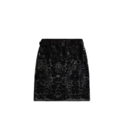 Estelle Embroidered Skirt with Mini Shorts and Belt