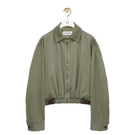 Belted jacket in cotton