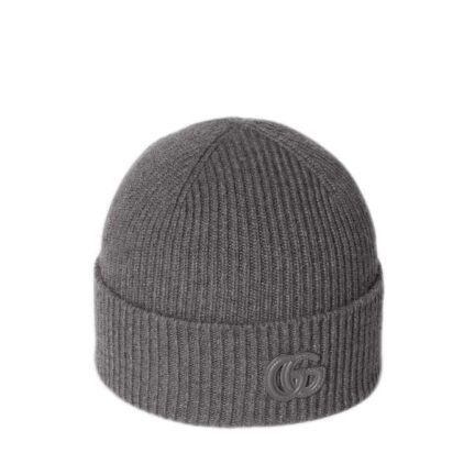 Cashmere hat with patch