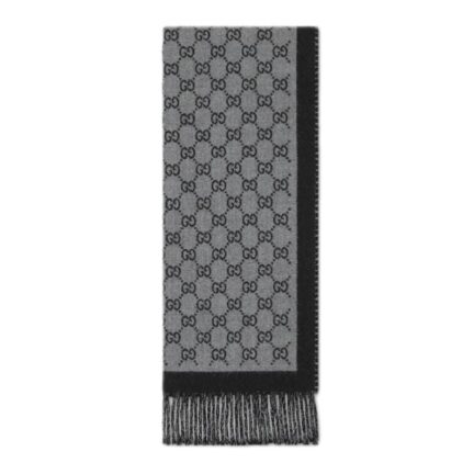 GG wool jacquard scarf
