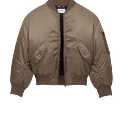 bomber jacket in water-repellent nylon serge