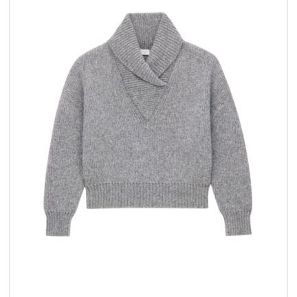 shawl sweater in chunky knit