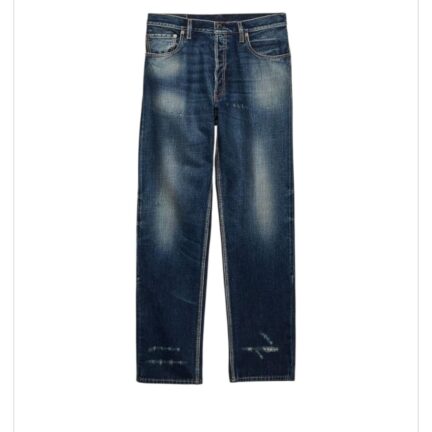 Regular washed denim jeans