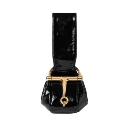 Shiny leather and neoprene skirt