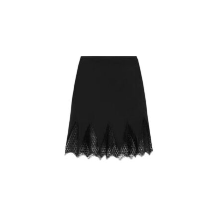 V-Allover Envers-Satin Fluid Midi Skirt
