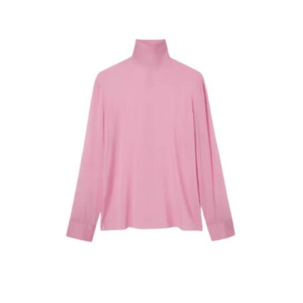 Silk stretch chiffon shirt