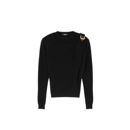 Wool Knit Draped Sweater