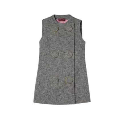 Seeded wool dress