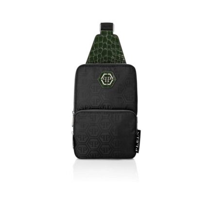 Nylon and Leather Cross-Body Monogram