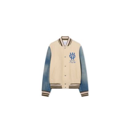 Gothic Wool Denim Varsity Jacket