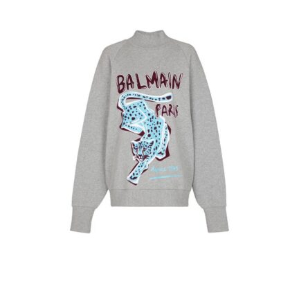 Printed fleece sweatshirt