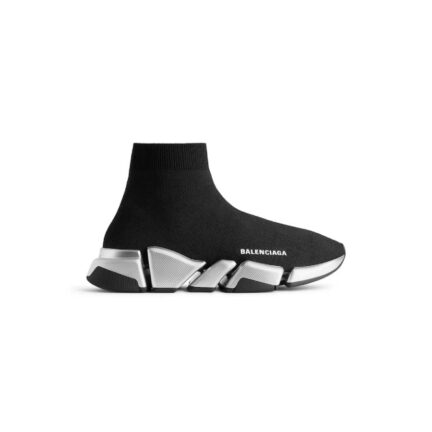 Men's Speed 2.0 Recycled Knit Sneaker in Black/silver