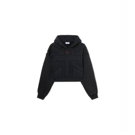 Union Appliqué Crop Logo Hoodie