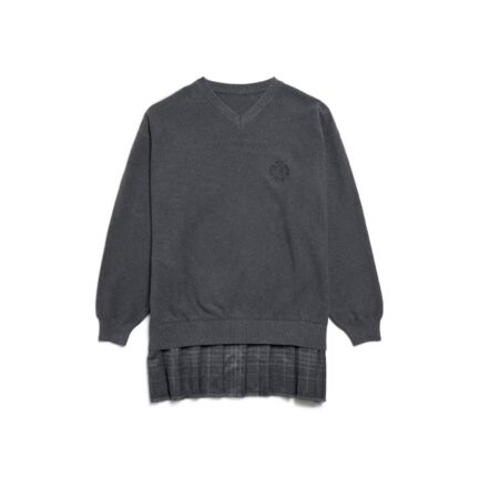 Women's Layered Sweater Dress in Heather Grey