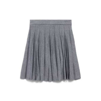 Women's Pleated Skirt in Heather Grey