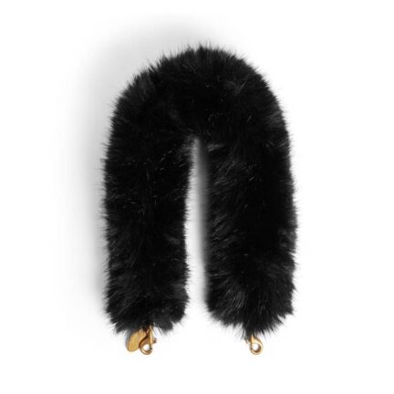Women's Animal-free Fur Strap in Black
