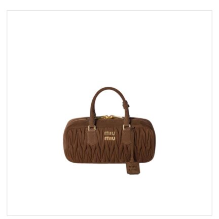 Arcadie matelassé suede bag