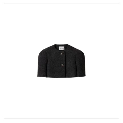 Light Shetland wool bolero jacket