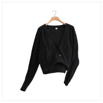 "H" long-sleeve cardigan