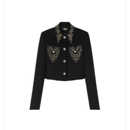 Studded Wool Crop Jacket