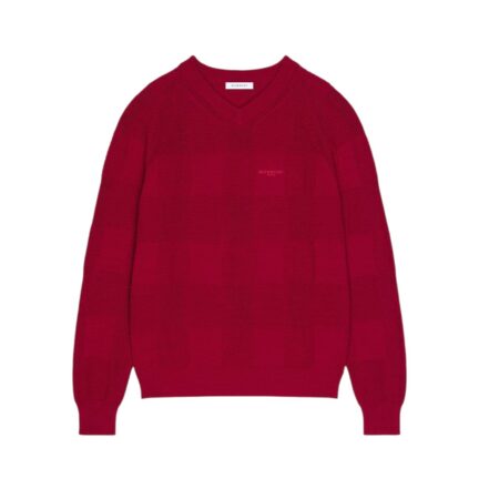 Checked sweater in cotton knit
