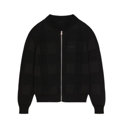 Zipped cardigan in cotton embroidered GIVENCHY Paris