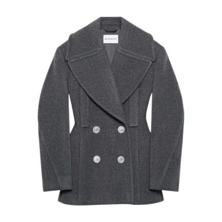 Cocoon peacoat in wool