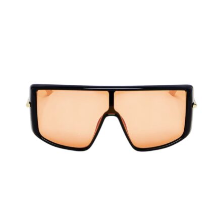 T-Bar Visor Sunglasses in Black/Orange