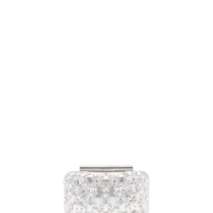 Women's T-Bar Box Clutch in Silver