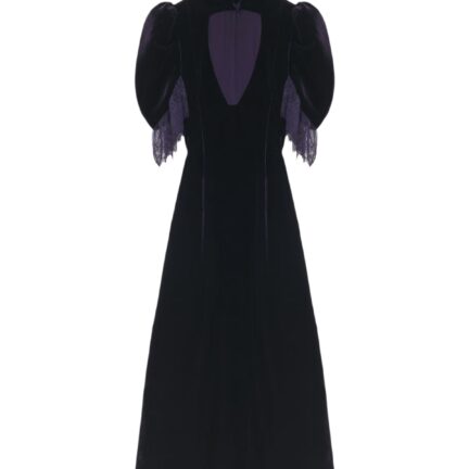 Women's Fluid Velvet Evening Dress in Violet