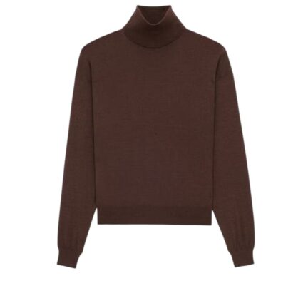 turtleneck sweater in cashmere, wool, and silk