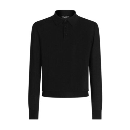 Fine-gauge cashmere polo shirt