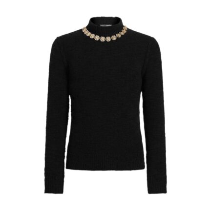 High-neck wool pullover