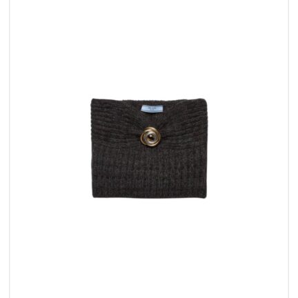 Wool and cashmere bandeau top with brooch