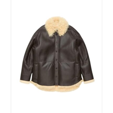 Shearling shirt jacket