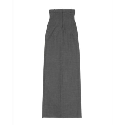 Wool long skirt