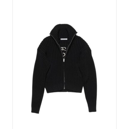 Wool zip cardigan