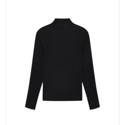 SCRIPT MOCK NECK SWEATER