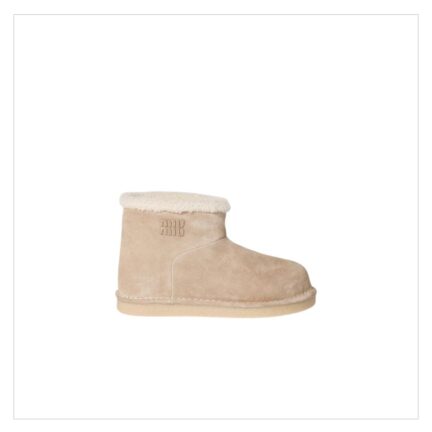 Suede and shearling booties