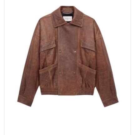 bomber jacket in aged lambskin
