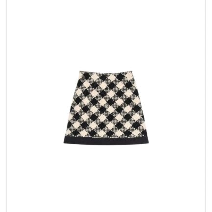 Damier Tweed Skirt