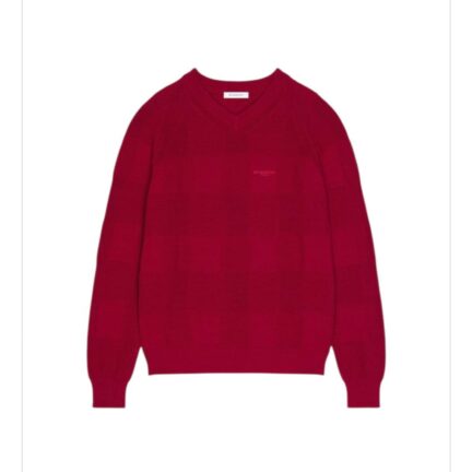 Checked sweater in cotton knit